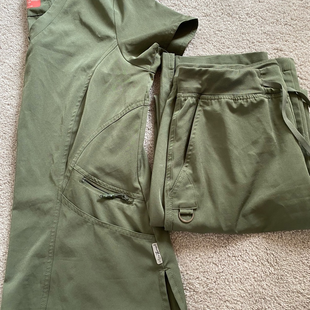 Olive Green Scrub Set